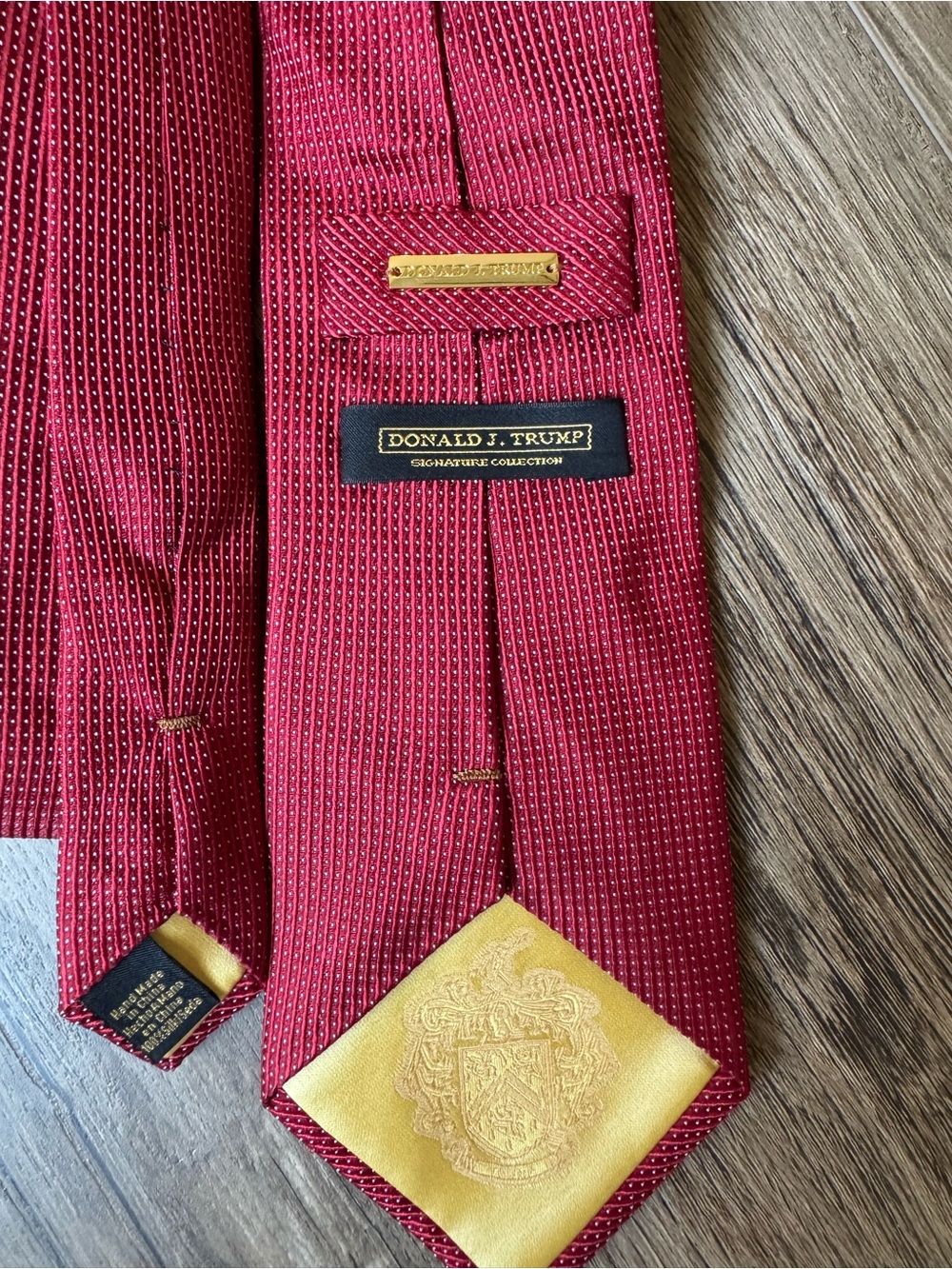 Donald J. Trump Signature Collection Men's Red Silk Tie